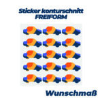 Sticker mit Konturschnitt – Individuell gestaltete Sticker im Wunschmaß, mit präzisem Konturschnitt, optionaler Laminierung und Übertragungsfolie.