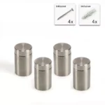 V2A Schraubbare Abstandshalter Set – Hochwertige Abstandshalter aus rostfreiem Edelstahl (15 mm x 20 mm) für Schilder und Platten.